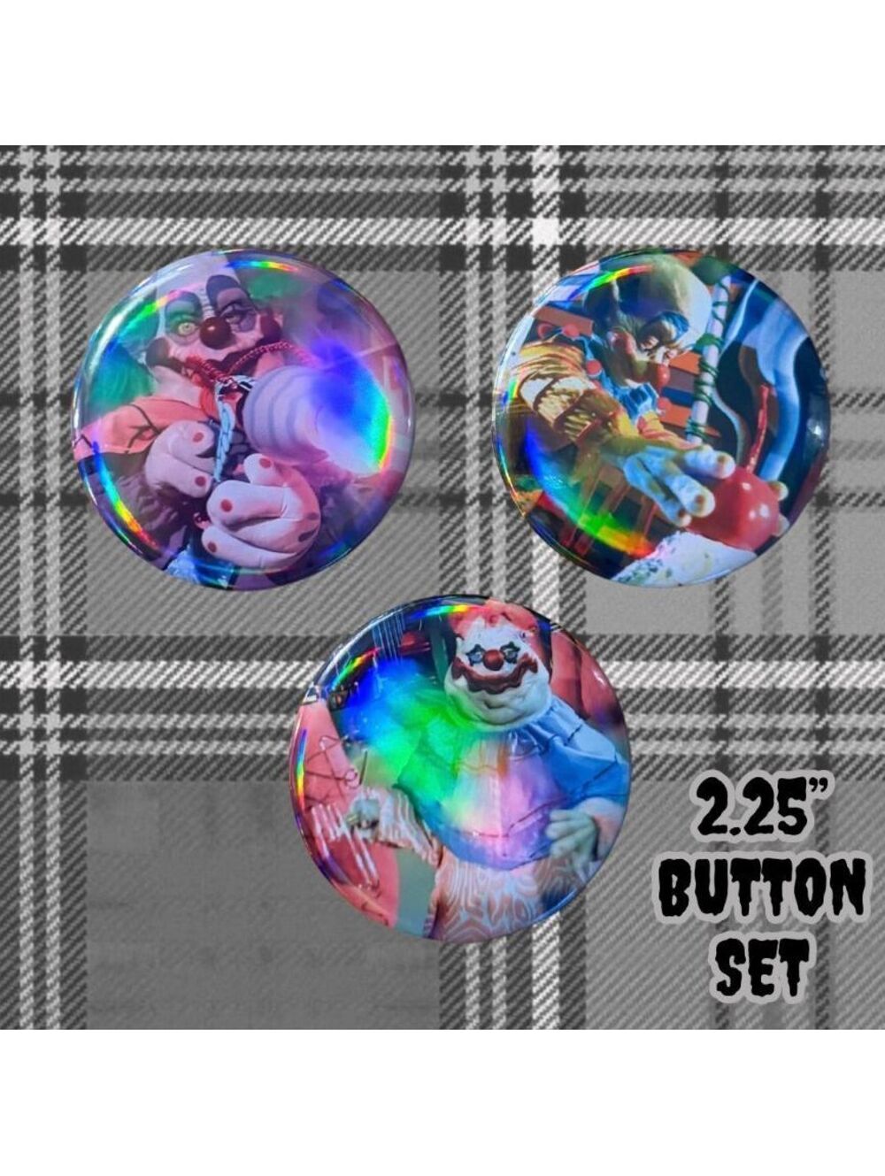 Killer Klowns Inspired 2.25” Button Set